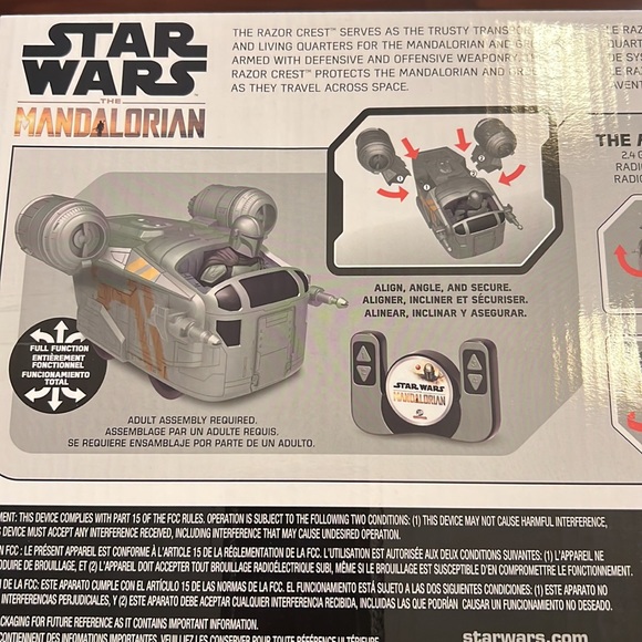 Star Wars The Mandalorian The Razor Crest Disney Remote Control Transport NEW - Picture 5 of 5